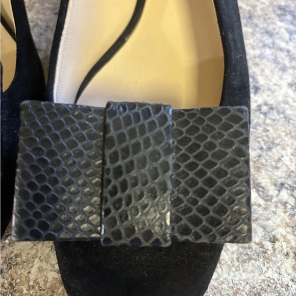 Kate Spade Black Slingback Heels with Bow - Picture 8 of 9